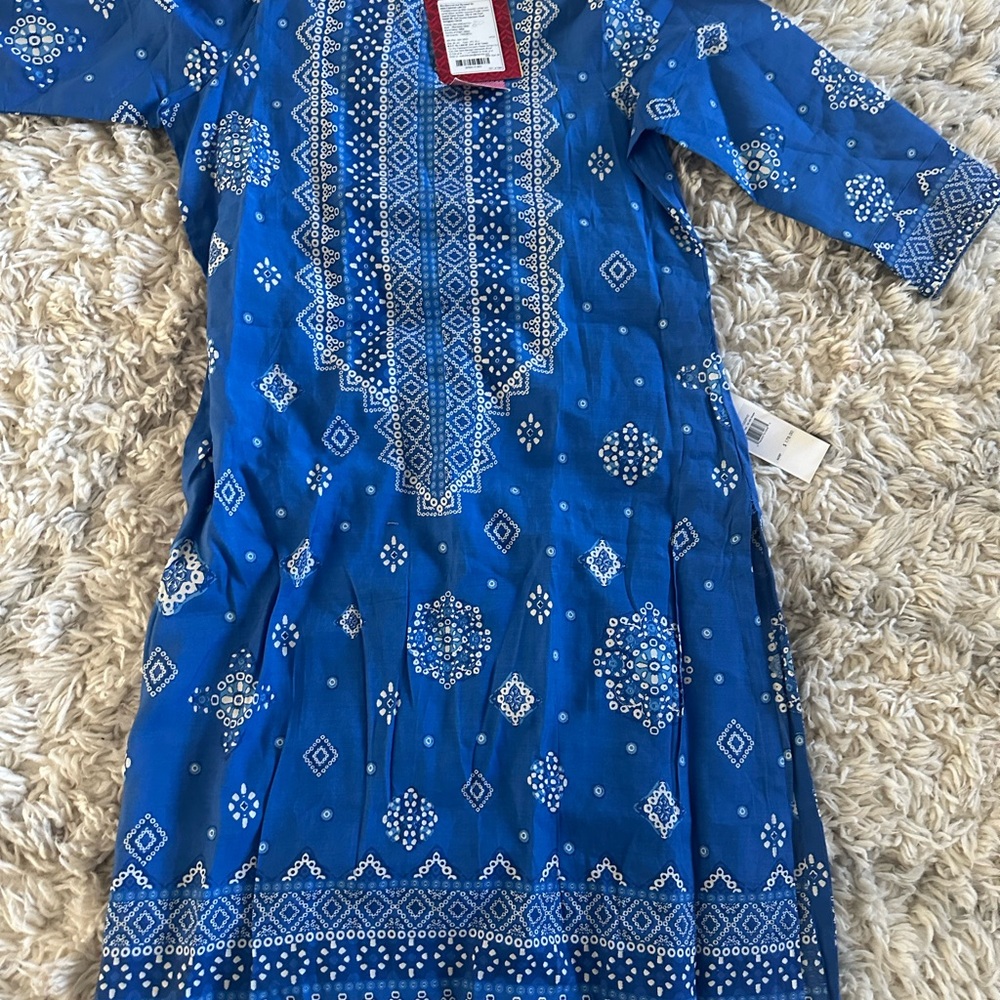 Biba Blue and White Casual kurti size 36 -meduim